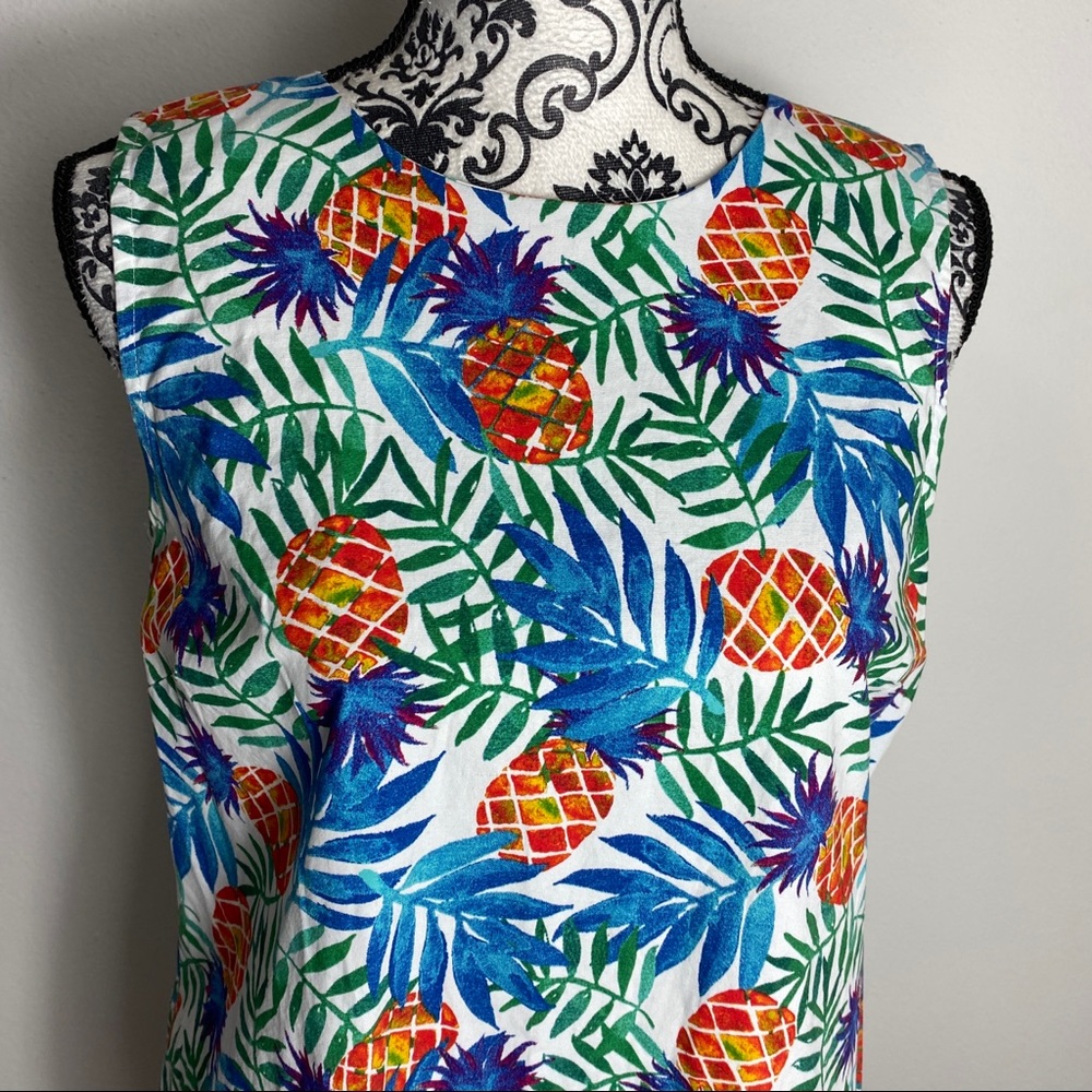 Tabitha Webb Pineapple Shift Sleeveless Tropical … - image 2